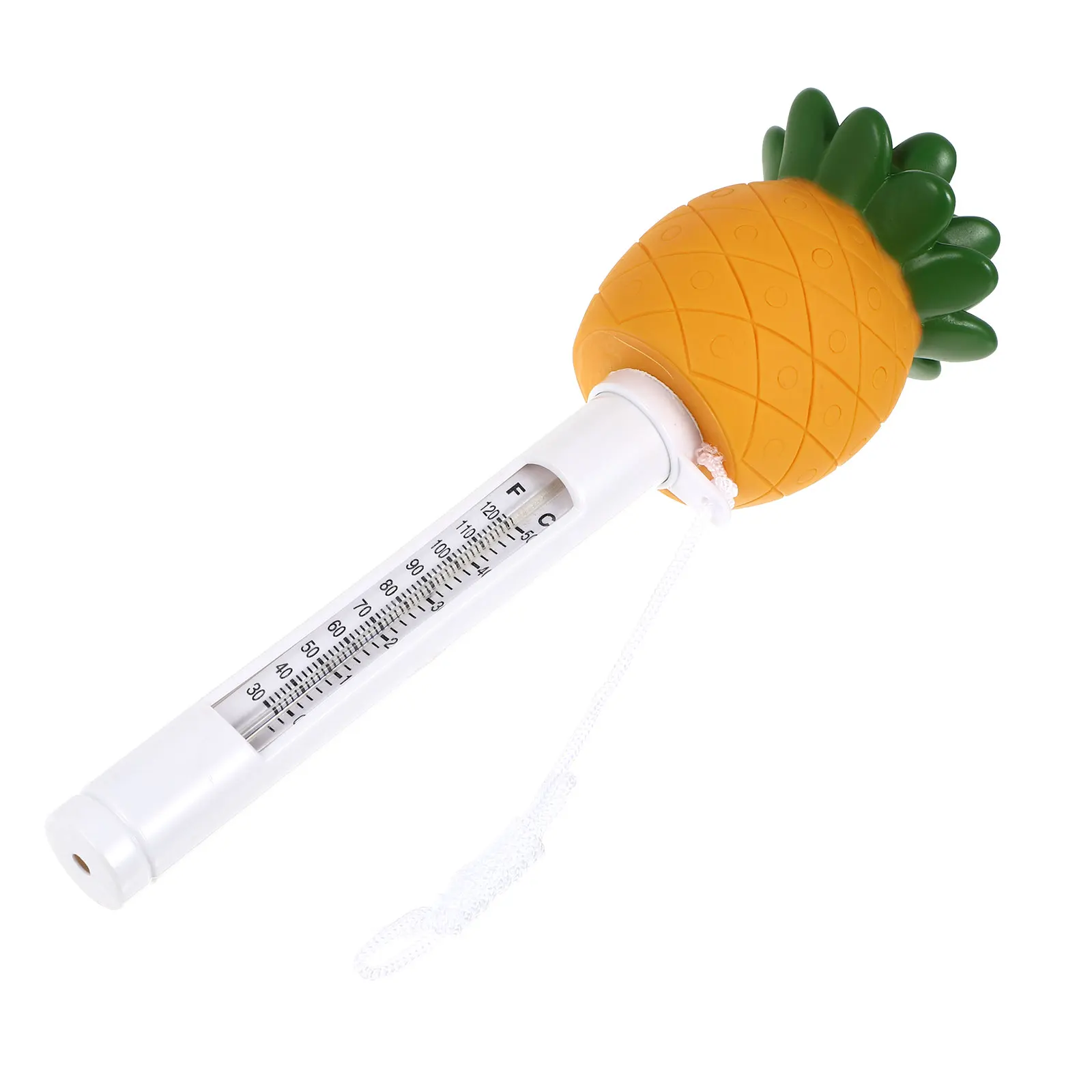 

Pineapple Water Thermometer Floating Pool Bath Toy Cartoon Shape Design Temperature Gauge for Swimming Pond Fish Tank