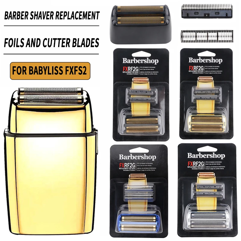 

Professional Barber Shaver Cutter Blade Head Cover Set Double Replacement Foil And Blade For Babyliss Cordless Foil Shaver FXFS2