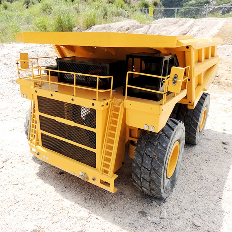 Metal Hydraulic RC Mining Truck 1/14 Heavy Duty Mining Truck Remote Control I6S Dump Truck Bogie Car Model Toy JDM 118F