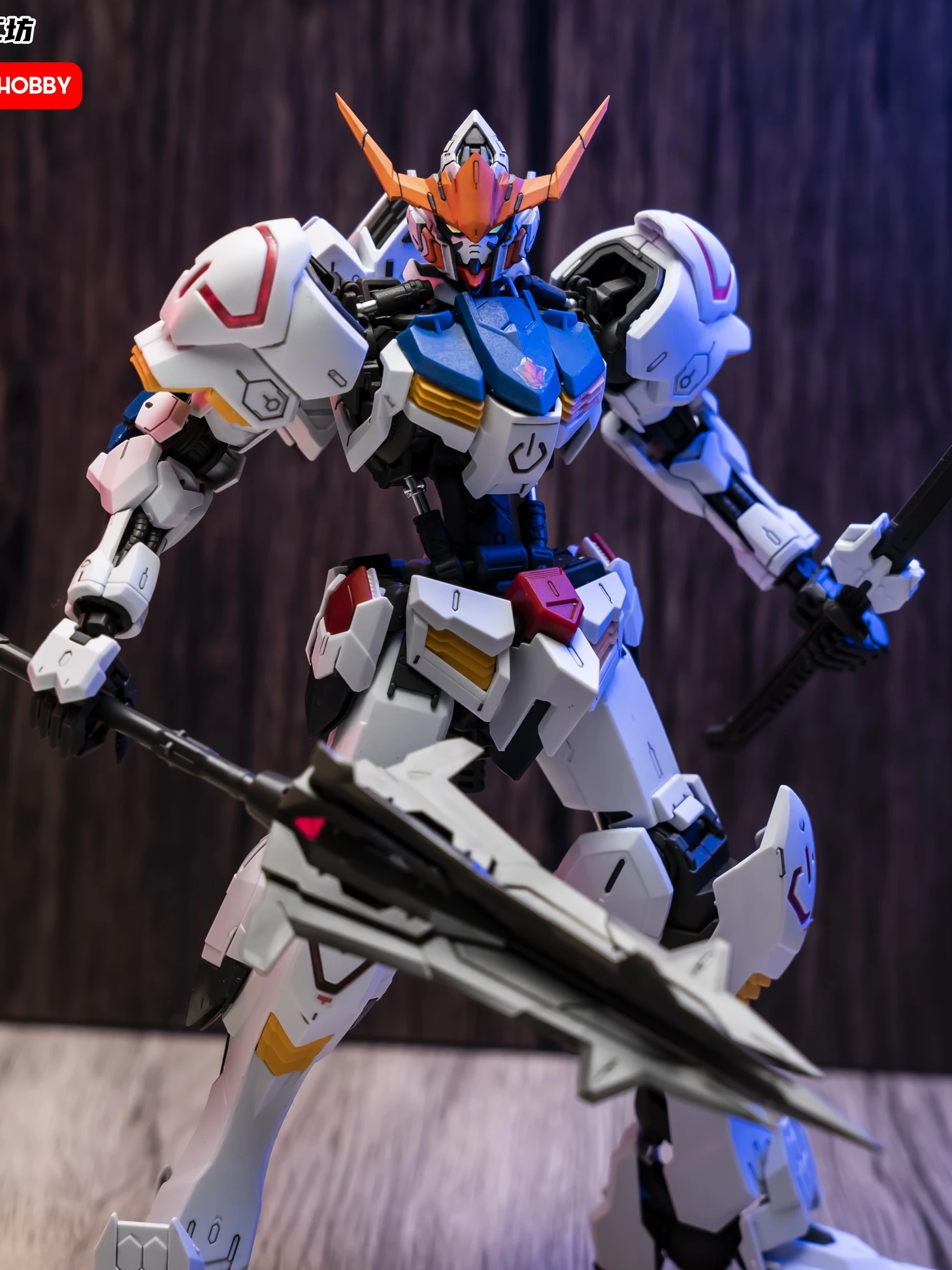 Anime MG 1/100 Barbatos ASW-G-08 Head Facial Modification Streak-free High-precision Colored Printing GK Parts Modification Toy