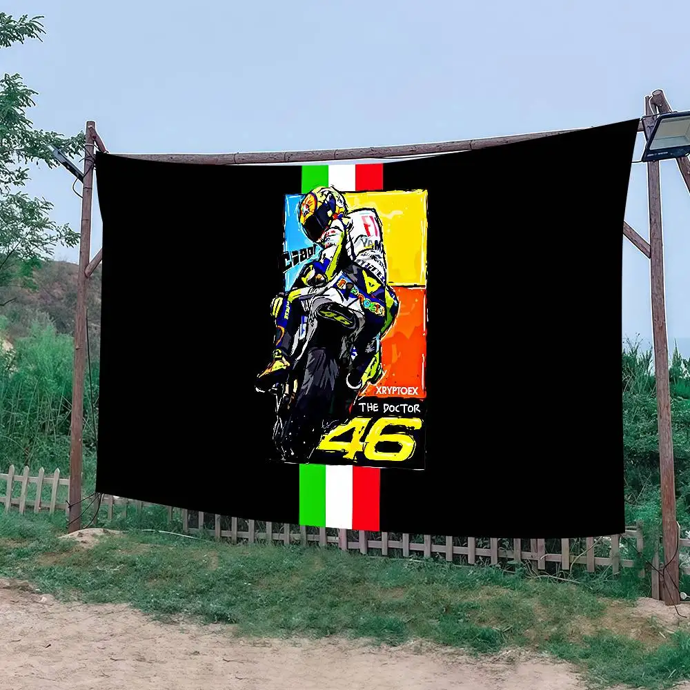 Украшение флага, вечеринка для пикника на открытом воздухе, 46, домашний кемпинг, вечеринка RossiS, художественный подвесной баннер, V-Valentino