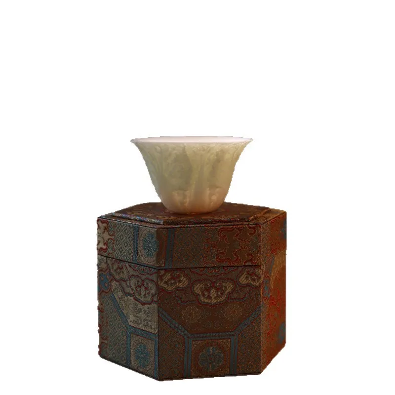 DSA simple and high-value high-end white porcelain Baicai Jucai master teacup Baicai cup gift gift gift