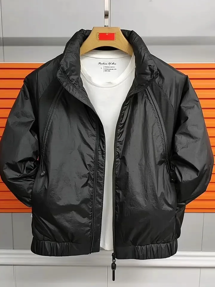 

High Quali Casual Men's down Jaet Stand Collar Quilted Coat Faionable Autumn Winter Outerwear Stand Fit Antibacterial