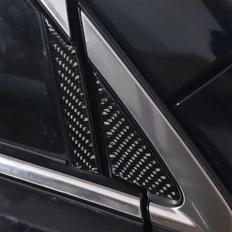 

For Subaru Forester 2013-2018 Soft Carbon Fiber Car A-pillar Triangular Cover Trim Sticker Car Accessories