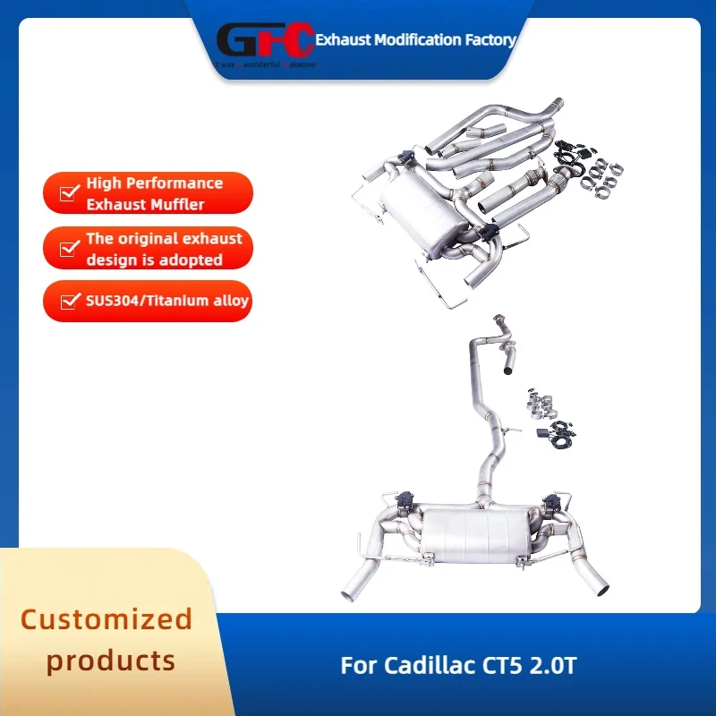 

GFC Catback Valvetronic Exhaust Pipe for Cadillac CT5 2.0T High-Performance 304 Stainless Steel Valve Exhaust Muffler System