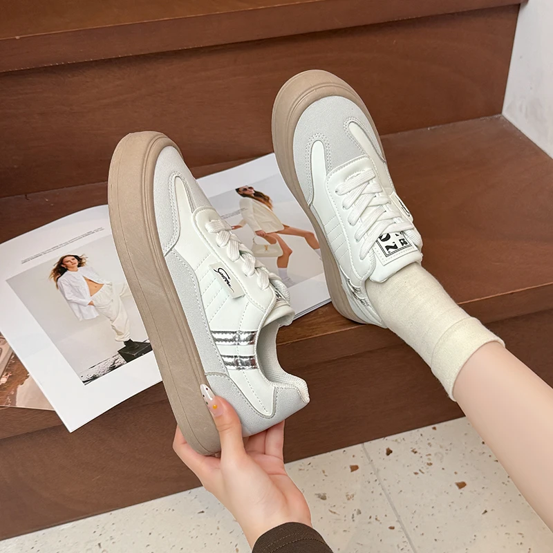 

Women's Sneakers Fashion Lace-up Vulcanized Shoes Luxury Tennis Training Shoes Women's Casual Sports Running Shos Women's Shoes