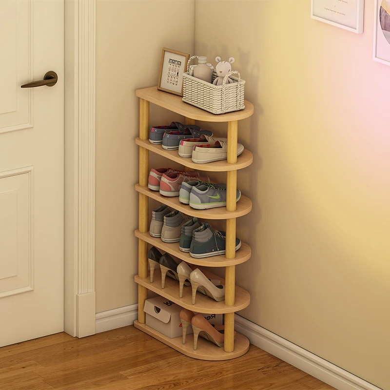 

Wooden Shoe Rack Entrance Shoe Organizer Shelf Vertical Multi-layer Storage Rack Space Saving Shoe Stacker Hallway Furniture