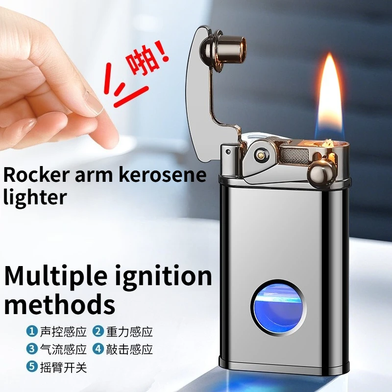 

Gravity Sensing Rocker Arm Lighter Hybrid Lighter Outdoor Camping Cigarette Lighter Men's Gift Cigarette Accessories