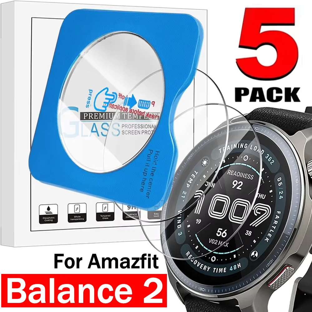 1-5pcs Easy Installation 9h Tempered Glass for Amazfit Balance 2 Ultra HD Screen Protectors Explosion-Proof  Anti-scratch Films