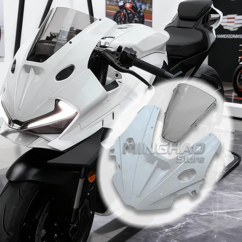 For CFMOTO 675SR Windshield Competitive Retrofit New High Split Front Windshield Retrofit Motorcycle Accessory Fit 675SR-R