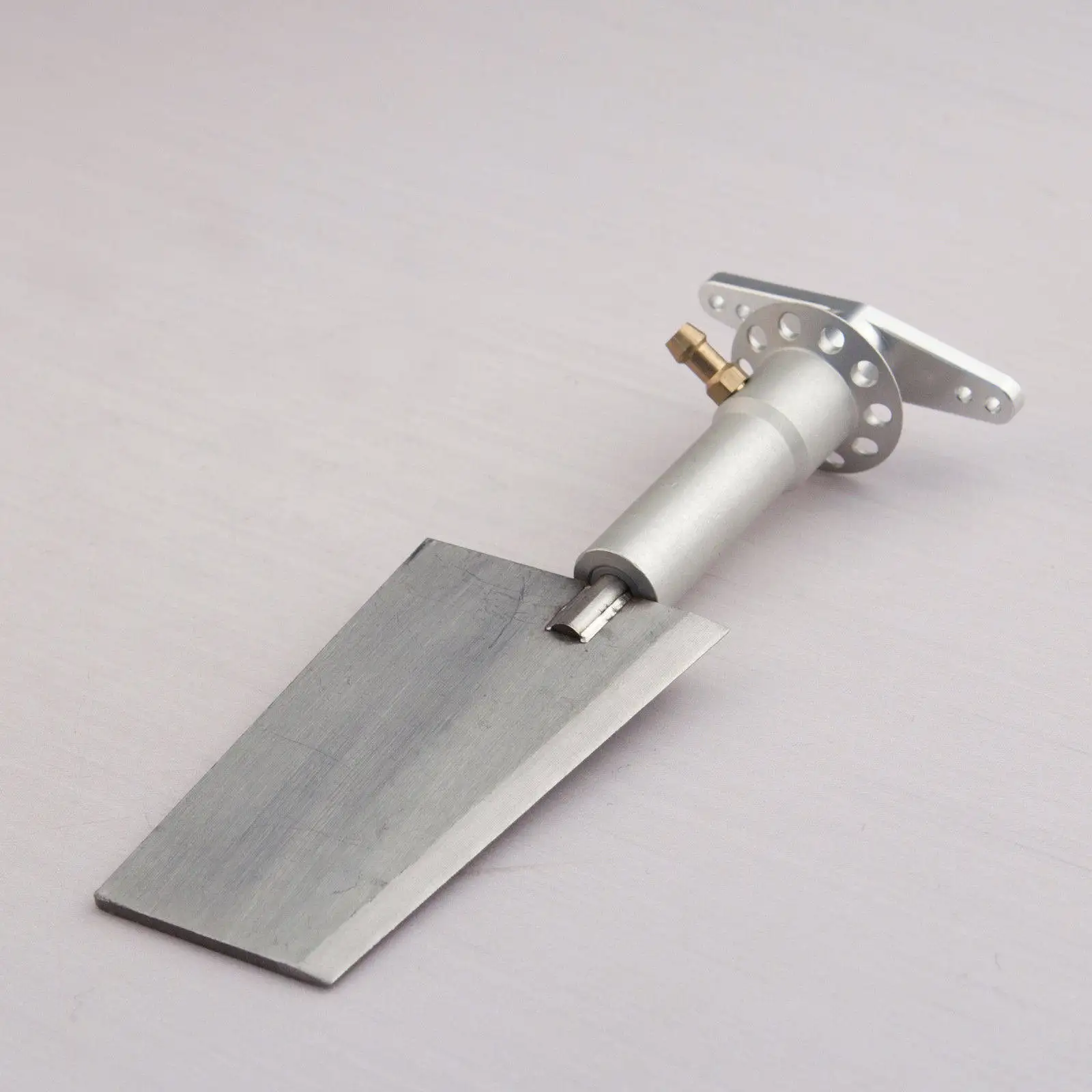 Stainless Steel Fully Immersed Rudder Blade, FSR-V15 Rudder Shaft Bracket with Grease Nipple for Model Boat