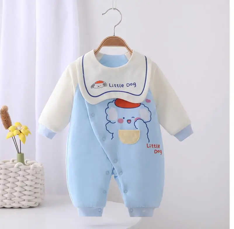 baby climbing clothes, cotton-padded jacket