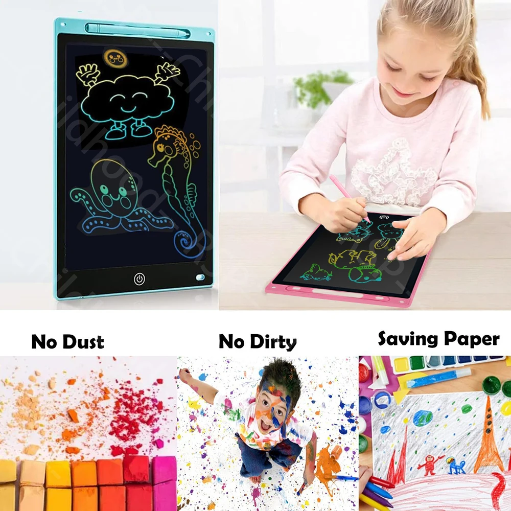 8.5/10/12/16-Inch LCD Writing Tablet Drawing Pad Doodle Board Kids Learning Educational Toys Gifts for 3-8 Years Old Girls Boys image 4