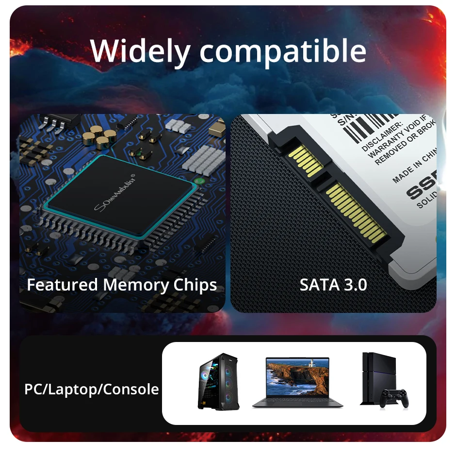 SomnAmbulist SSD 2,5 64 GB 128 GB 256 GB 512 GB für Laptop Desktop Solid State Drive Sata3 120 GB 240 GB 480 GB – Detail 2