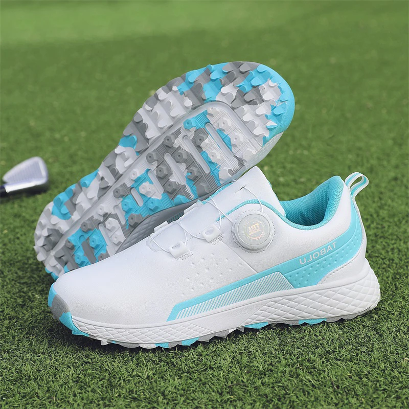 زوجين حذاء جولف الرجال الأبيض المهنية الدورية مشبك عدم الانزلاق Spikeless النساء في الهواء الطلق المبتدئين التدريب لاعبي الغولف أحذية رياضية
