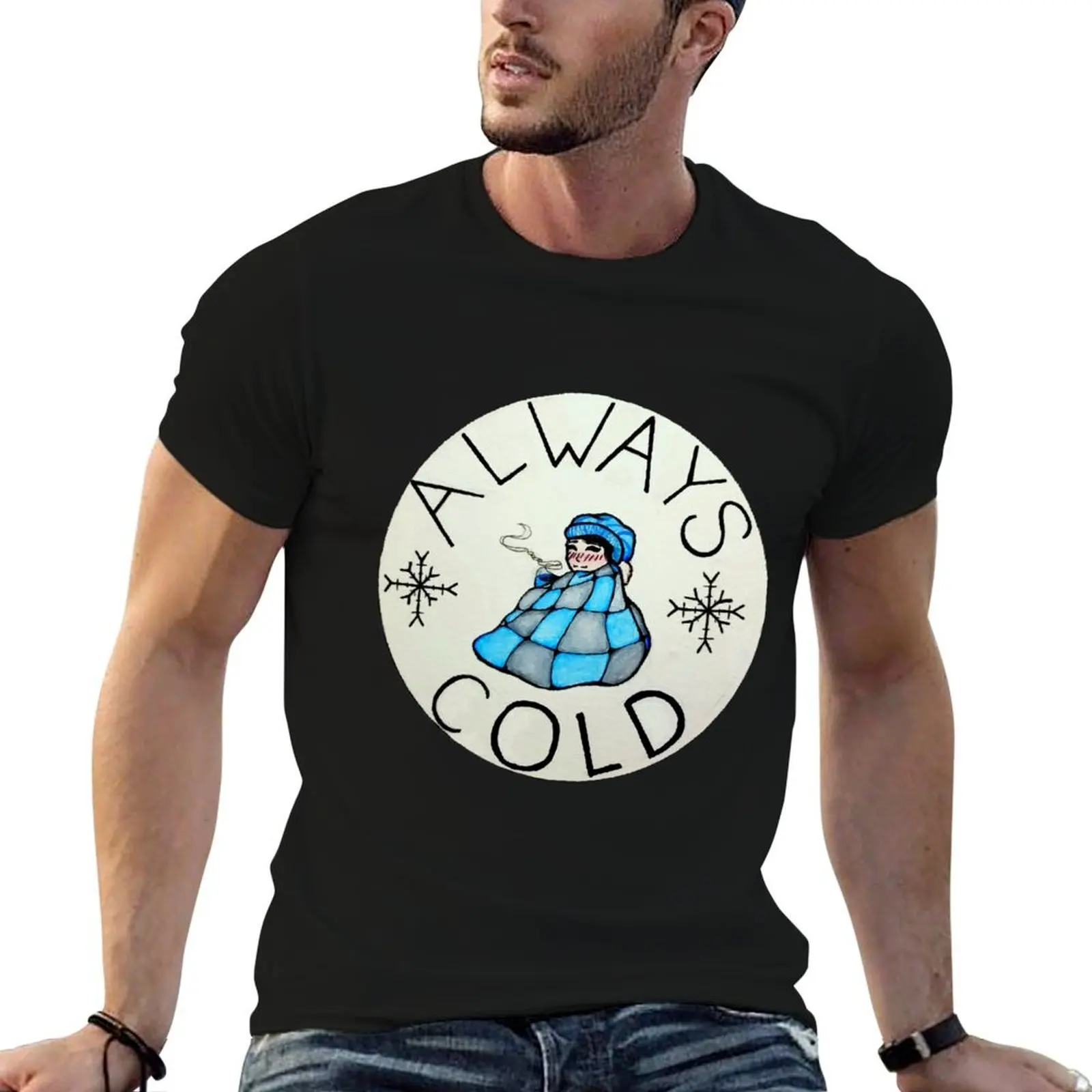 

Always Cold Manga Chibi Graphic T-Shirt t shirt man designer man t shirts for men T-Shirt
