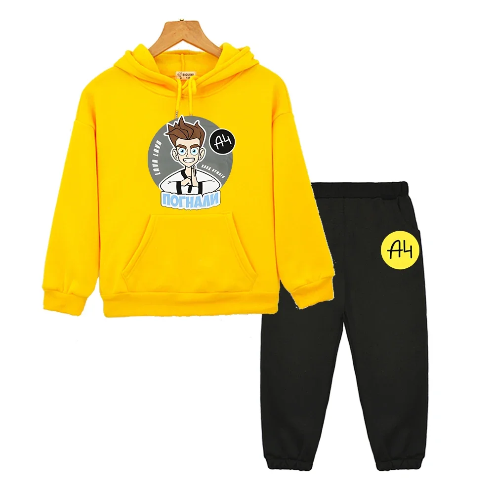 

Merch A4 Lamb boys girls Hooded Sets Fleece sweatshirt Влад А4 Бумага anime hoodie pullover Autumn Jacket kids boutique clothes