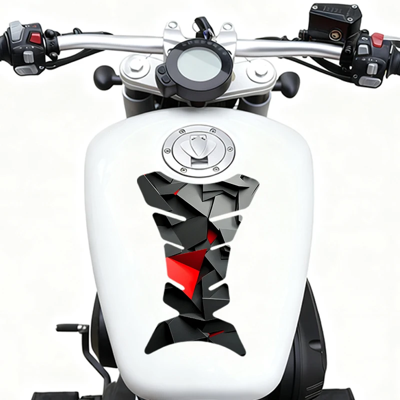 

2 pieces per set motorcycle fuel tank sticker Geometric Fragments Anti-scratch film material protection sticker vinyl