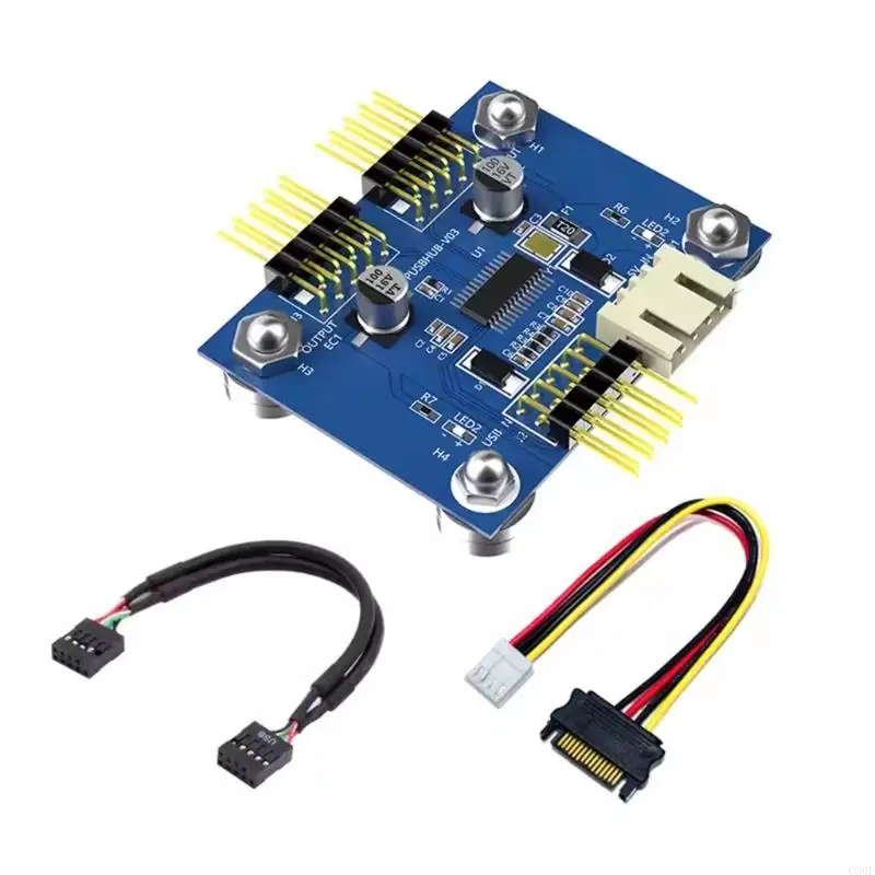 

C90F Motherboards USB 2.0 Header Splitter Extension Cable Double 9Pins Port Simultaneous Device Connection Not Need Driver