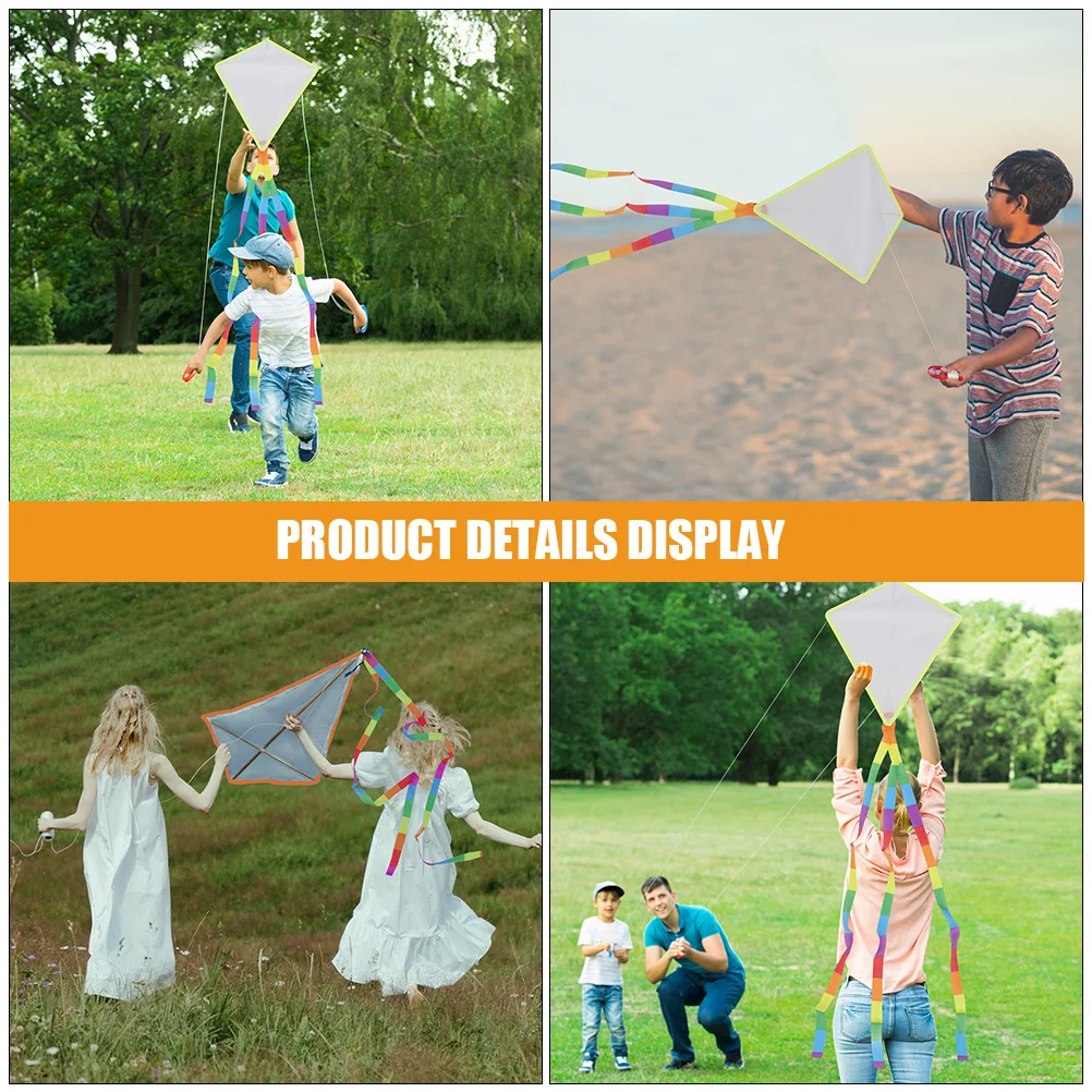 1 ensemble de cerf-volant vierge pour enfants, peinture interactive, artisanat, activité d'art, jeu de plein air, cadeau, excellente finition, Portable