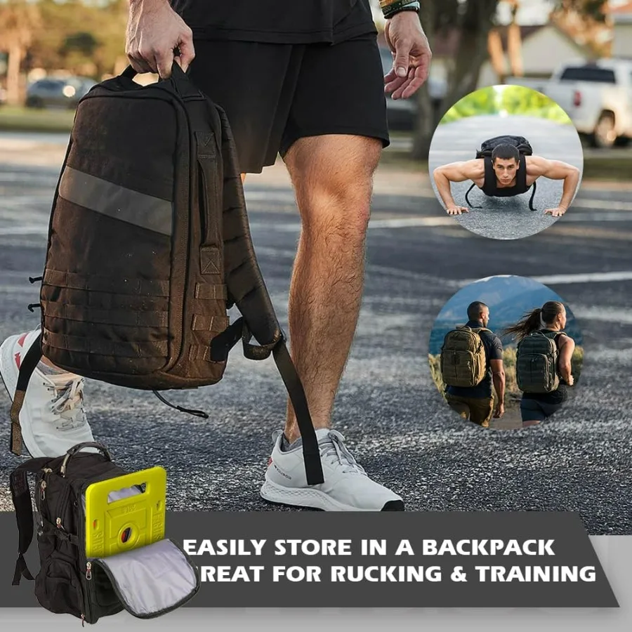 Color Coated 2Inch Cast Iron Rucking Weights for Outdoor Rucking Functional Training Swings Squats Deadlifts Solid Cast Iron We