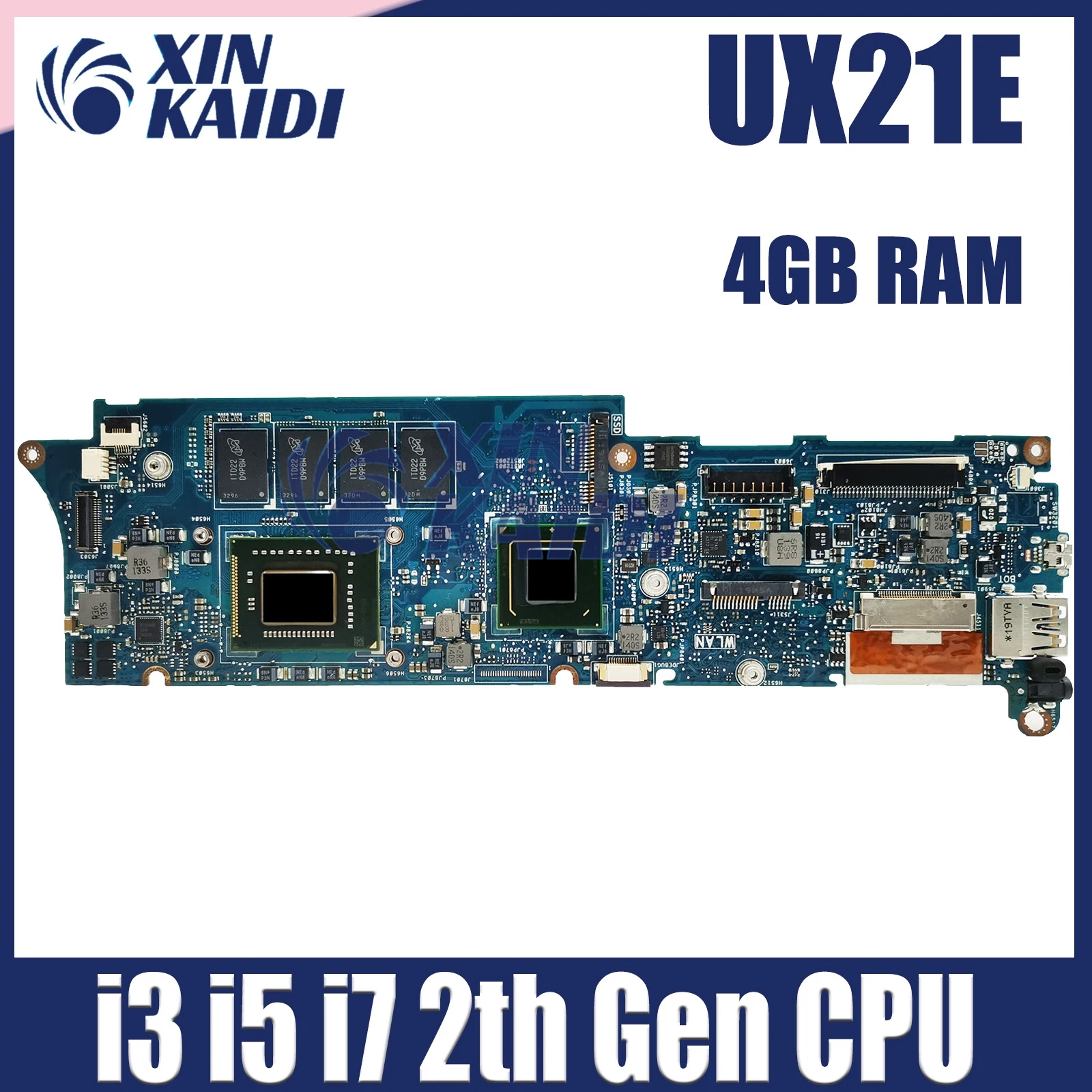 

UX21E Notebook Motherboard For ASUS UX21E UX21 Laptop Motherboard I7-2677M I3-2367M I5-2467M 4GB RAM 100%Tested OK