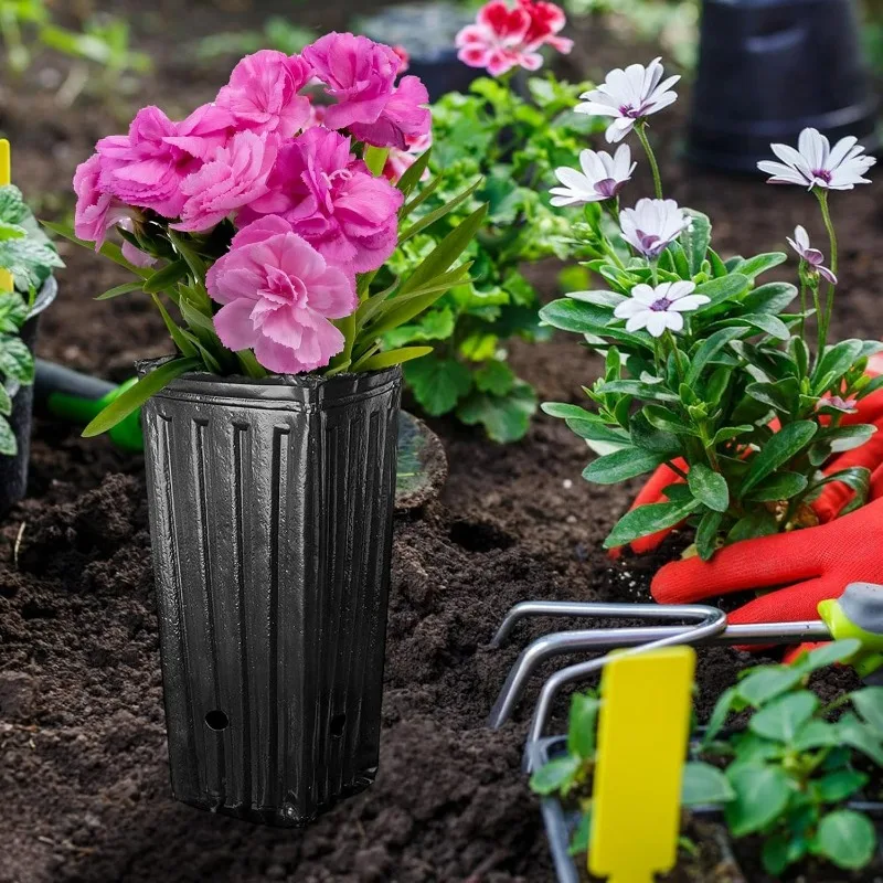 Plastic Deep Plant Nursery Pots Large Seedling Flower Container Starting  Pots with Drainage Holes for Indoor Outdoor Gardening - AliExpress 15