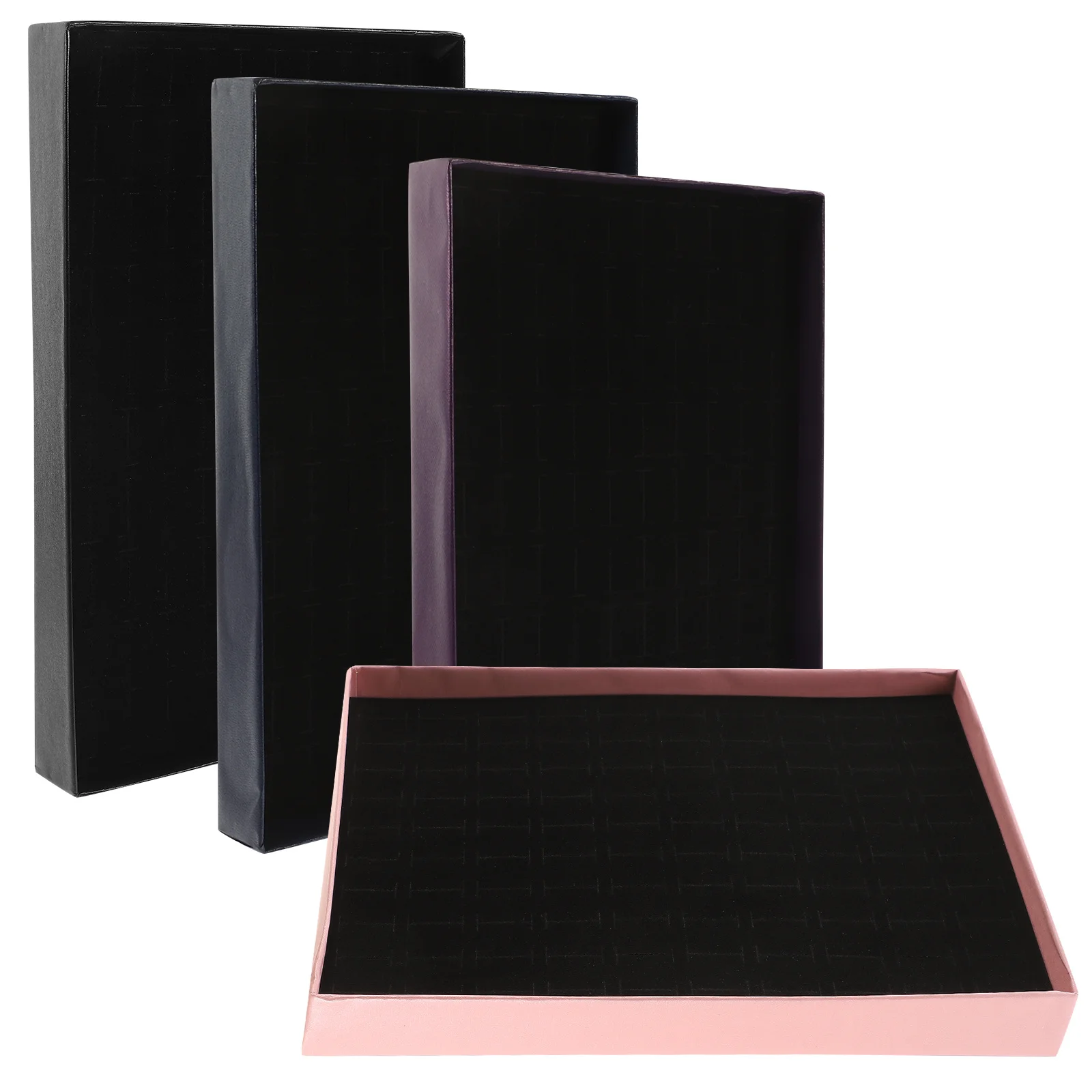

4Pcs Jewelry Display Tray Ring Organizer Sponge Insert Durable Storage Holder for Rings Earrings Pins Jewelry Organizer