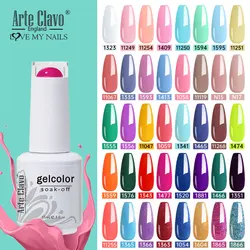 Arte Clavo 15ml Gel Polish Set Semi-permanent Summer Hot Sale Gel Varnish for Nails Lacquer Soak Off UV LED Nail Gel Polish