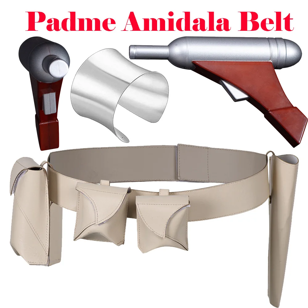 Female Padme Cosplay Amidala Arm Ring Belt Weapon Props Women Adult TV Space Battle Costume Accessories Halloween Party Carnival