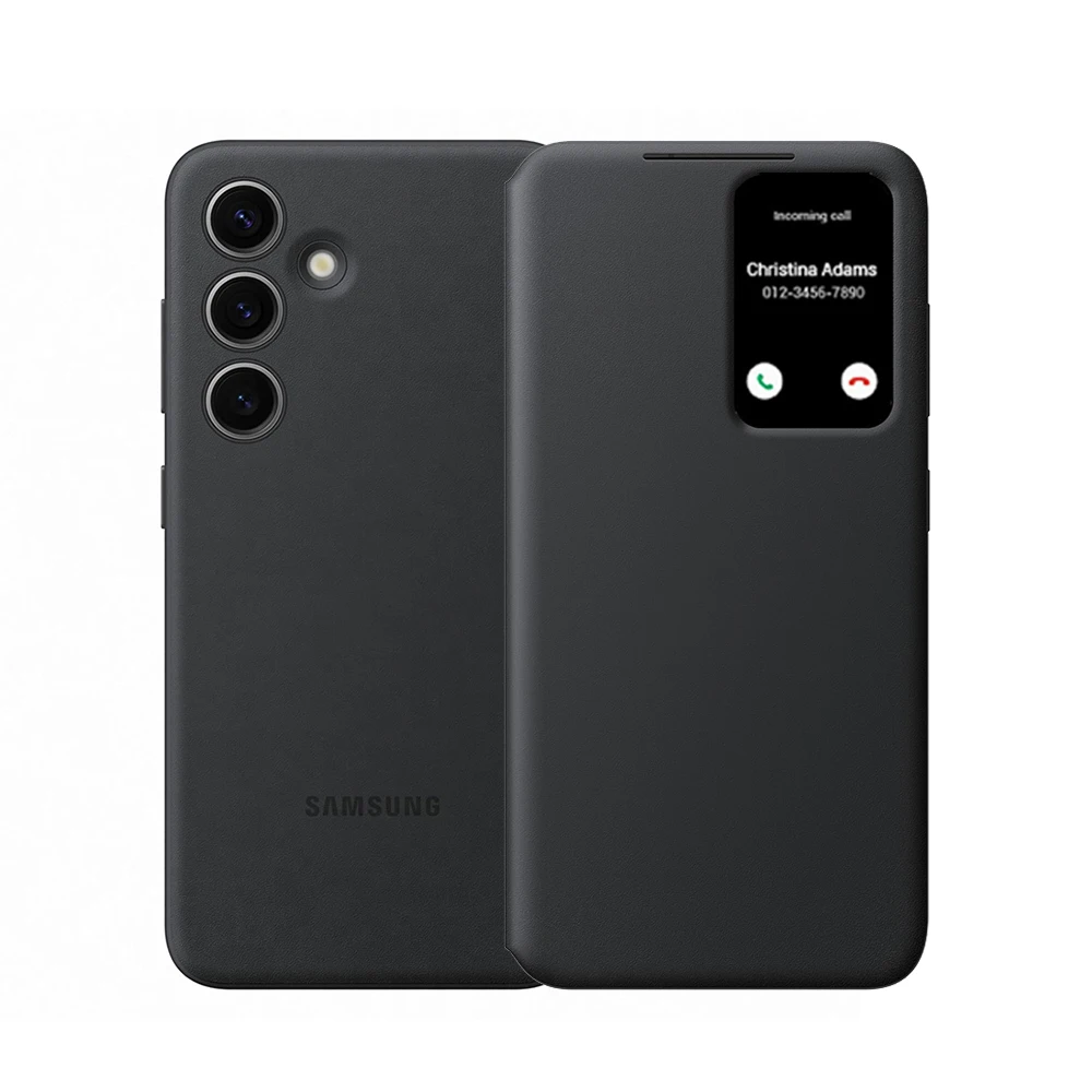 Original Samsung Galaxy S24 S24+ S24Plus Smart View Wallet Cover Card Slot Viewing Window S-View Wallet Protective Case