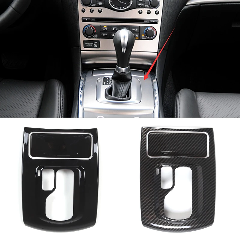 

ABS Carbon Fiber Car Center Console Gear Shift Panel Cover Trim Stickers For Infiniti G25 G37 2009-2013 Interior Accessories