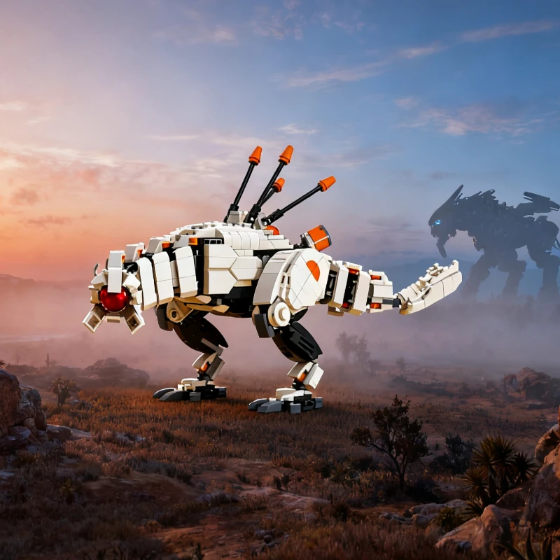 

Строительные блоки Horizon Themed Storm Eagle MOC, робот-животное с громовой челюстью из популярной игры, коллекционный подарок для любителей взрослых
