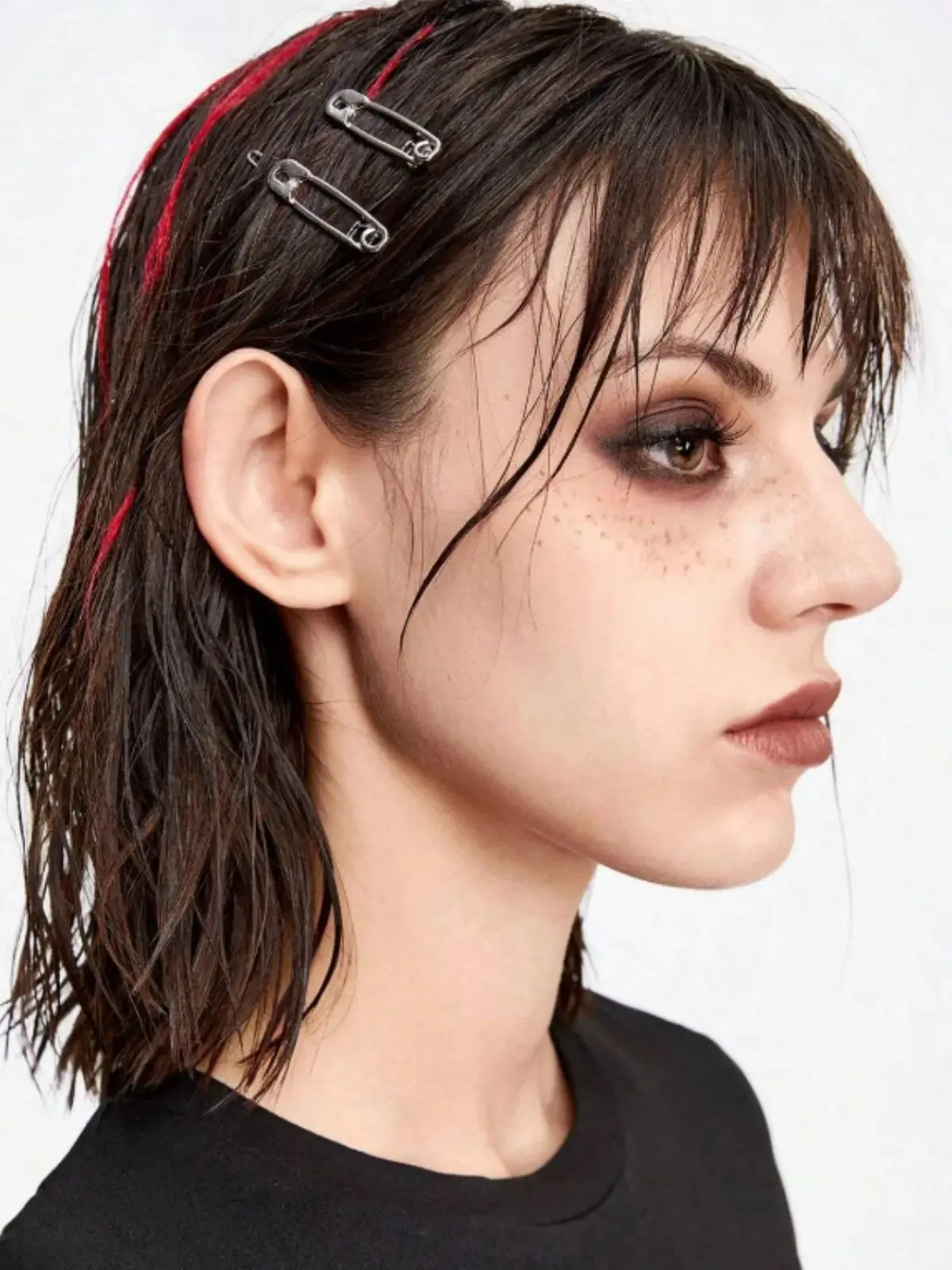 ROMWE Grunge Punk 2 Pinces à cheveux personnalisées pour fille minimaliste punk, accessoires pour cheveux, pinces latérales, pinces à frange, filles cool, garçons, U