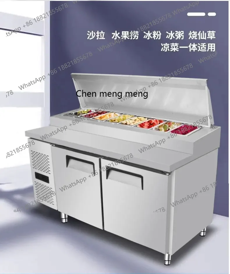 MF Refrigerated salad fresh-keeping workbench Horizontal cold vegetable fruit display cabinet for commercial use