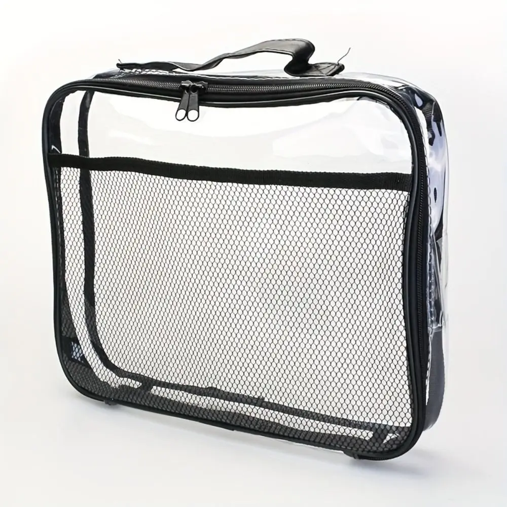 

Large Capacity PVC Transparent Mesh Storage Bag Waterproof Zipper Bag Toiletries Organizer Portable Casual Toy Packaging Bag