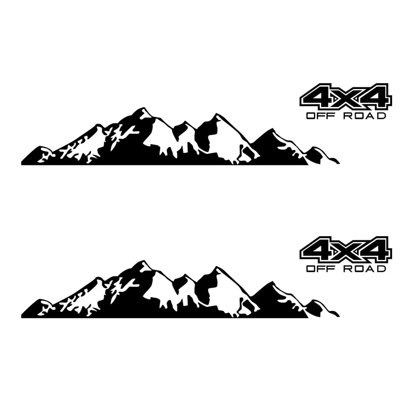 2X Car Sticker 4X4 Off Road Graphic Decal For Ford Ranger Raptor Pickup Isuzu Dma Nissan NAVARA Toyota Hilux Accessories