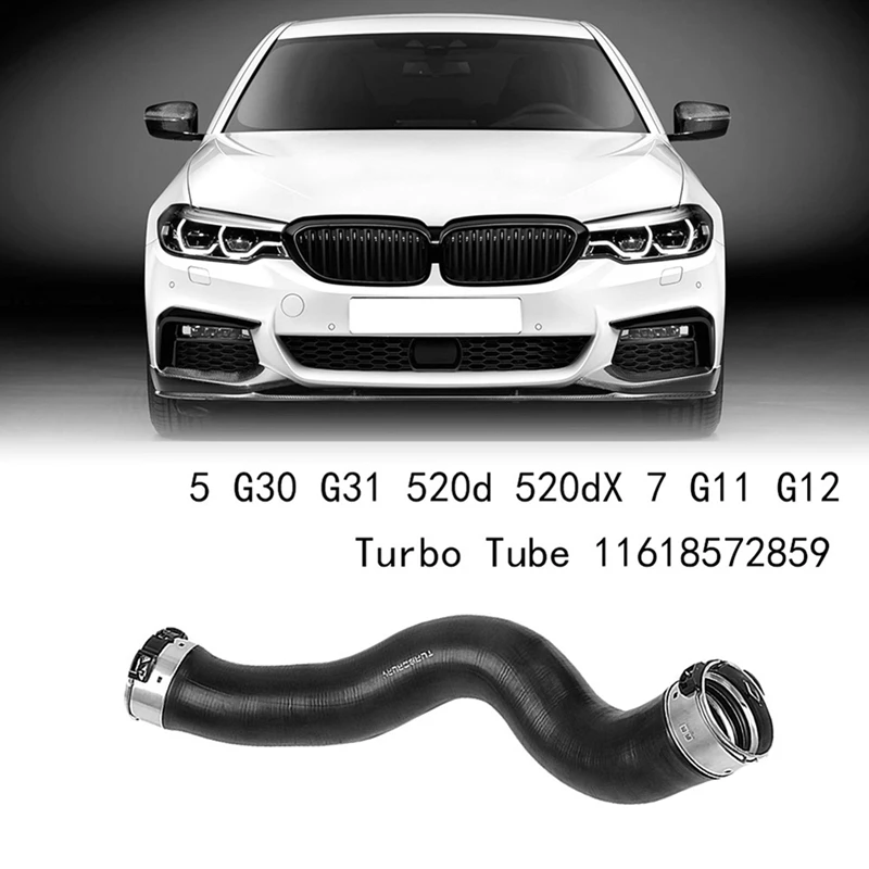 2X Turbo Tube Charge Air Hose For BMW 5 G30 G31 520D 520DX 7 G11 G12 11618572859