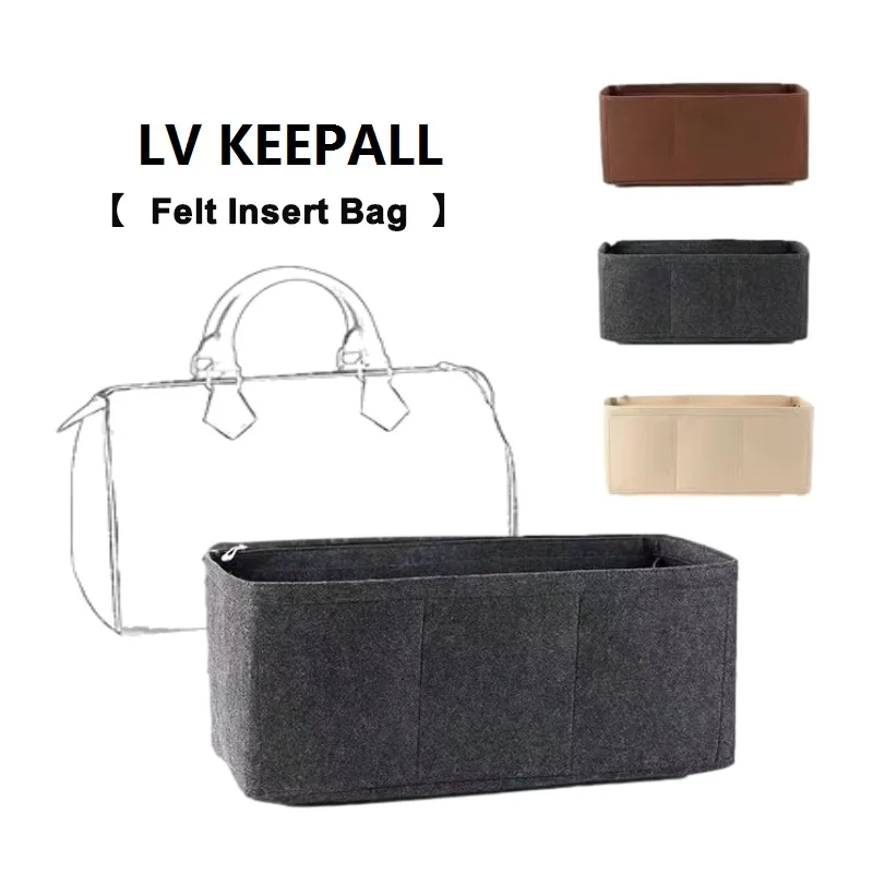 Felt Cloth Insert Bag Organizer For Keepall Handbag Organizer Women Travel Portable Cosmetic Inside Bags