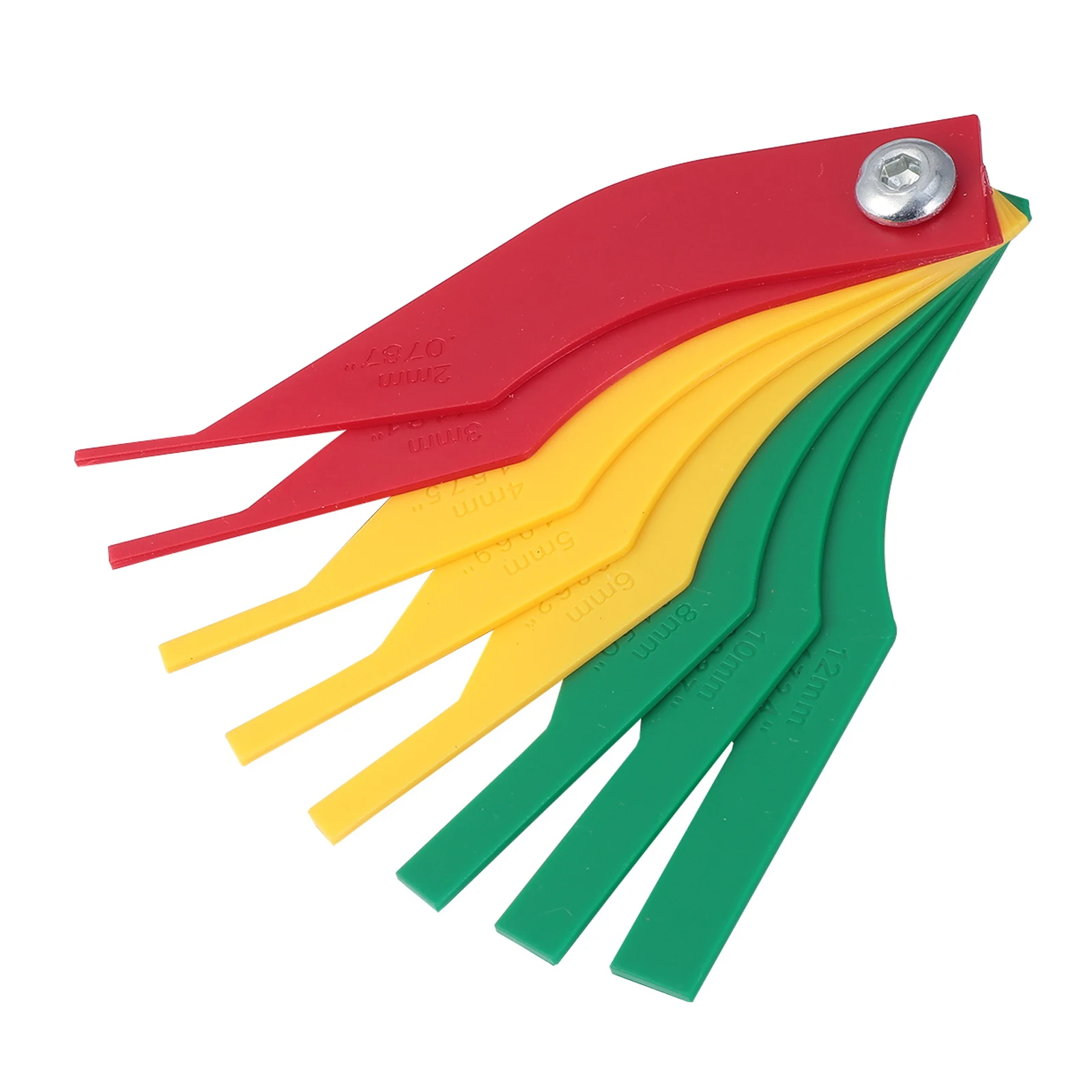 أداة قياس سمك وسادة الفرامل أداة قياس بلاستيكية مشفرة لقرص السيارات كشف سريع مقياس المسطرة #1