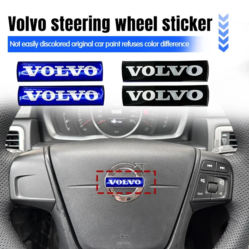 عجلة توجيه سيارة مركز شعار ملصق لفولفو XC60 S60 V40 V50 V60 S80 S40 C30 xc40 v30 xc70 AWD C70 S40 S60 S80 S90 T6 V70