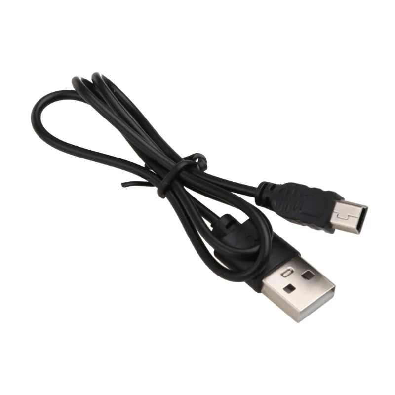 CS1W 200mm Portable Black USB 2.0 Short Male to Mini 5 Pins Data Cable Cord Adapter