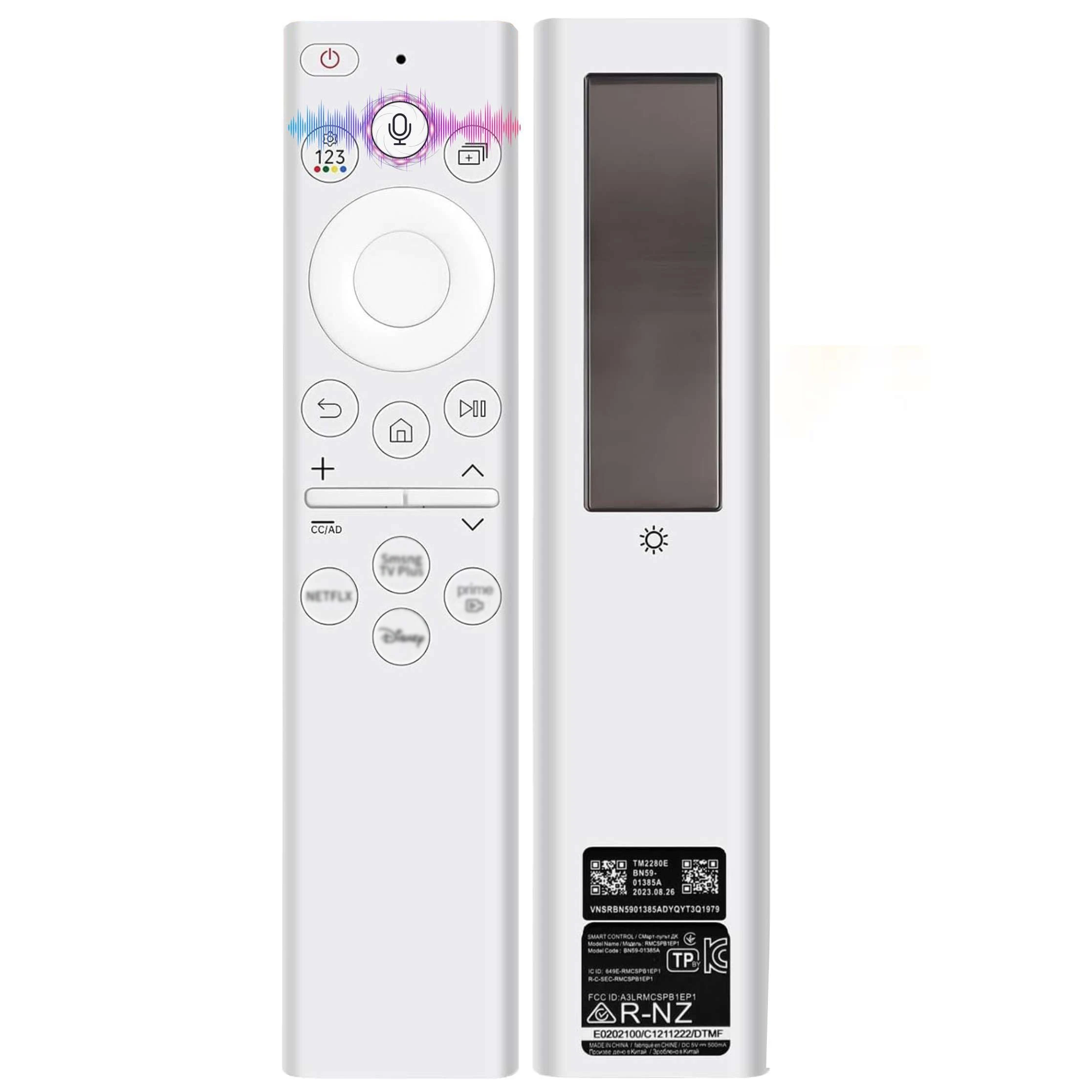 Ersatz-Sprachfernbedienung für Samsung Smart TVs BN59-01385A Solar-Ladefernbedienung für Samsung TV 4K 8K QLED The Frame