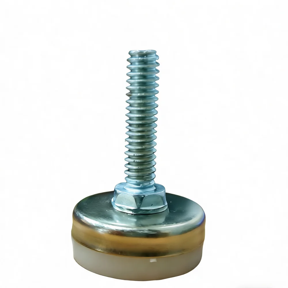 Nickel Plated Steel Furniture Glide 3 8 16 Thread Adjustable Leveling Feet Anti Wobble Base For Office Desk Cabinets
