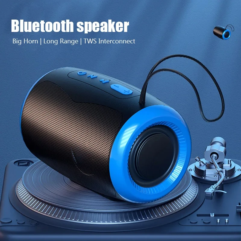 TSN-1 Portable Speaker Wireless Bluetooth Speakers with 5.3 Stereo FM/SD/USB Disk/Aux Modes Waterproof for Outdoor Hifi Sound