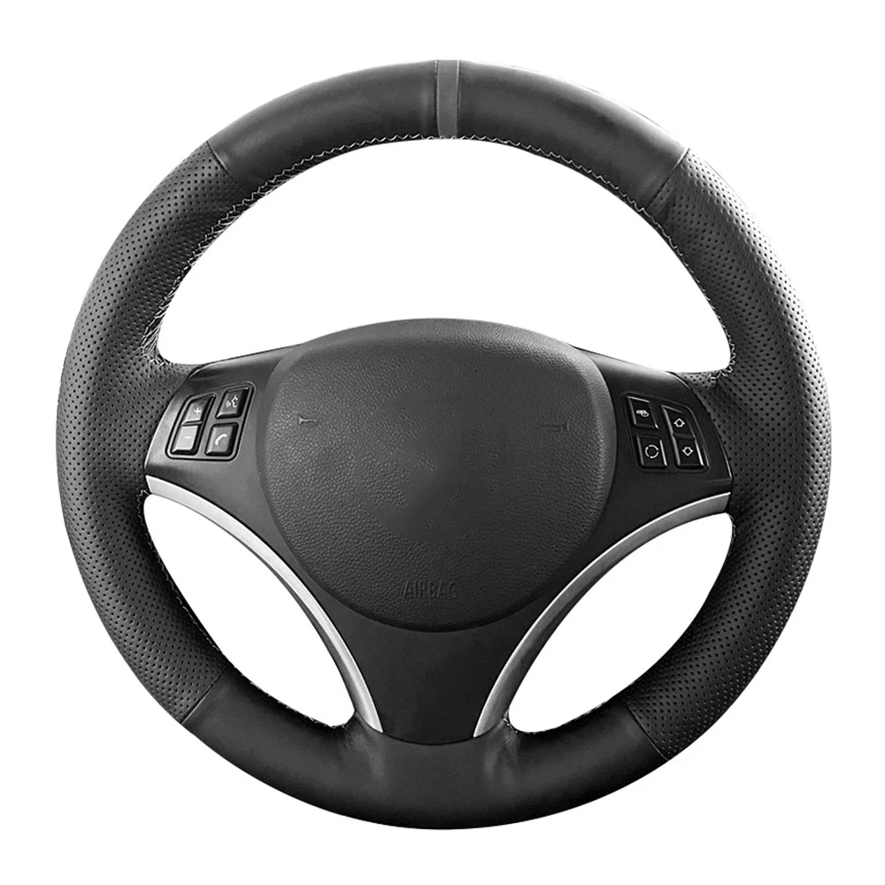 Car Steering Wheel Cover Braid Customized Anti-Slip Artificial Leather For BMW 1 3 Series E82 E87 120i 130i E90 320i X1 E84 2011