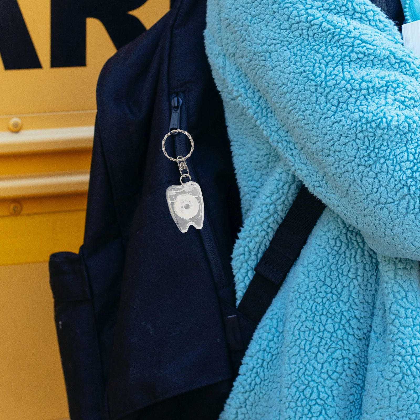 

4pcs 15M Dental Floss Picks Keychain Portable Teeth Cleaning Flosser Oral Care Fresh Breath Ultra Thin Smooth Slide Between