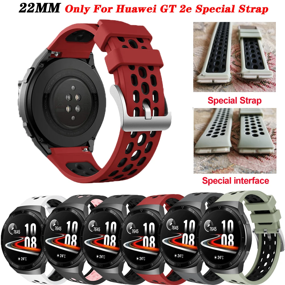 

Official Silicone Watchband For HUAWEI WATCH GT 2e Wrist Strap Band 22MM For GT2E Wrist Band Smartwatch Bracelet Correa ремешок