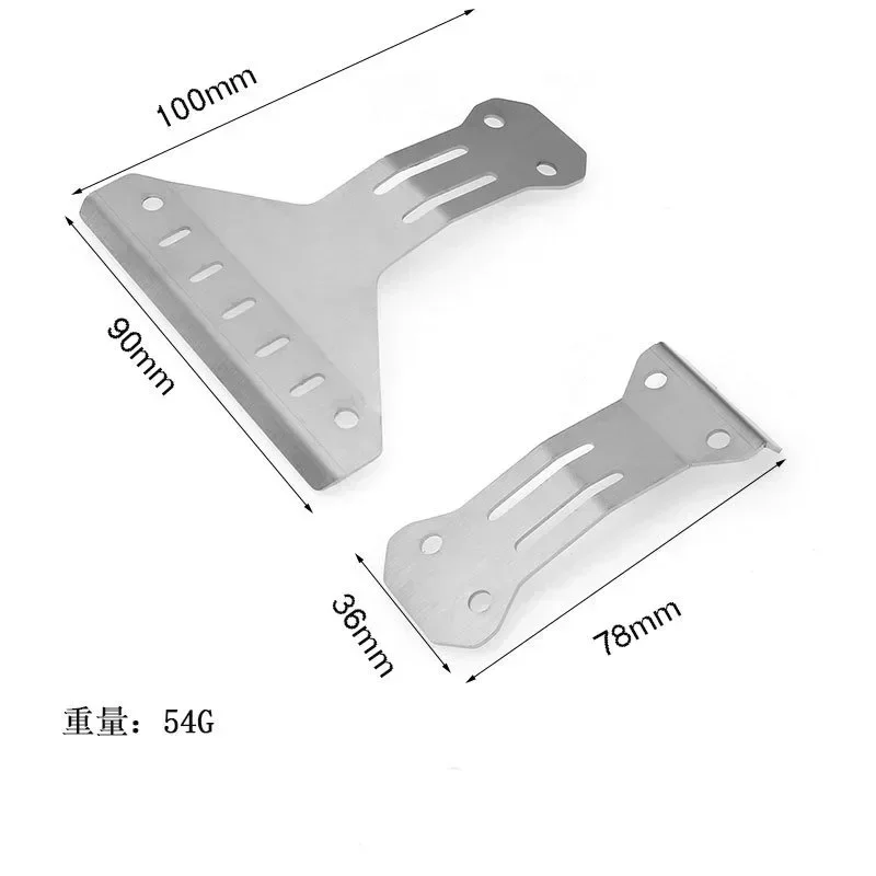 Stainless Steel Front and Rear Chassis Armor Protector for Tamiya XV-02 Pro XV02 58707 1/10 RC Car Upgrades Parts