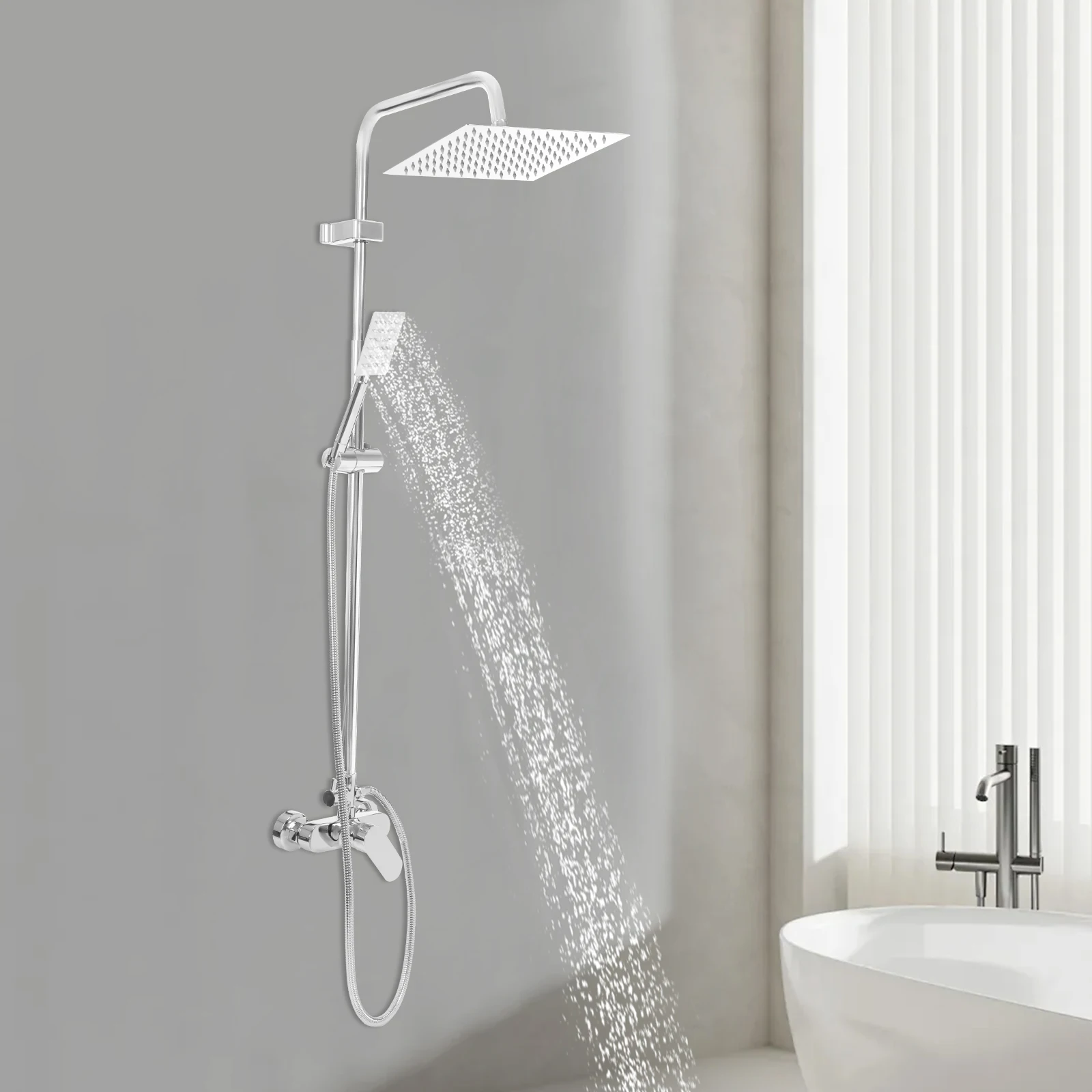 Picture 7: Hot and Cold Shower Set-Silver, Shower Set, Silver, Copper